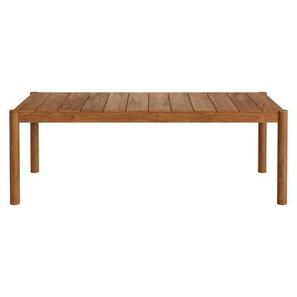 Eleni 89-Inch Outdoor Patio Teak Wood Dining Table - Natural