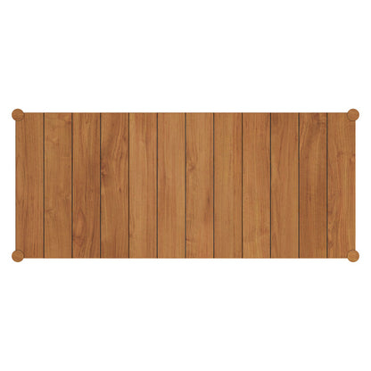 Eleni 89-Inch Outdoor Patio Teak Wood Dining Table - Natural