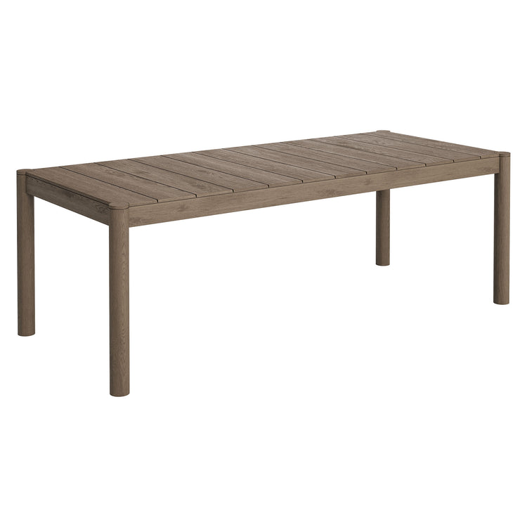 Eleni 7 Piece Outdoor Patio Teak Wood Dining Set - Weathered Gray Pebble