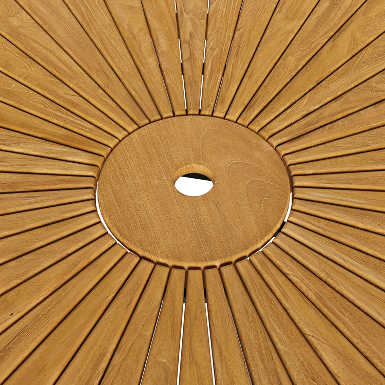 Cielo 59" Sunburst Outdoor Teak Dining Table - Default Title