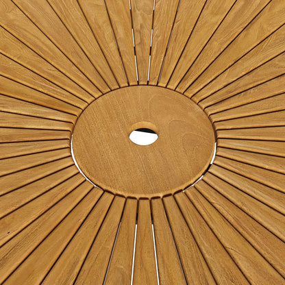 Cielo 59" Sunburst Outdoor Teak Dining Table - Default Title