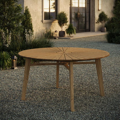 Cielo 59" Sunburst Outdoor Teak Dining Table - Default Title