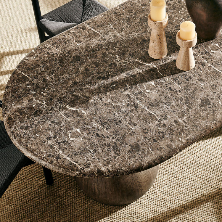 Pietra Indoor Outdoor Oval Dining Table - Default Title