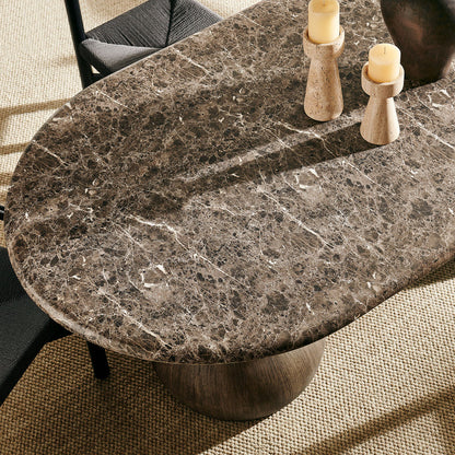 Pietra Indoor Outdoor Oval Dining Table - Default Title